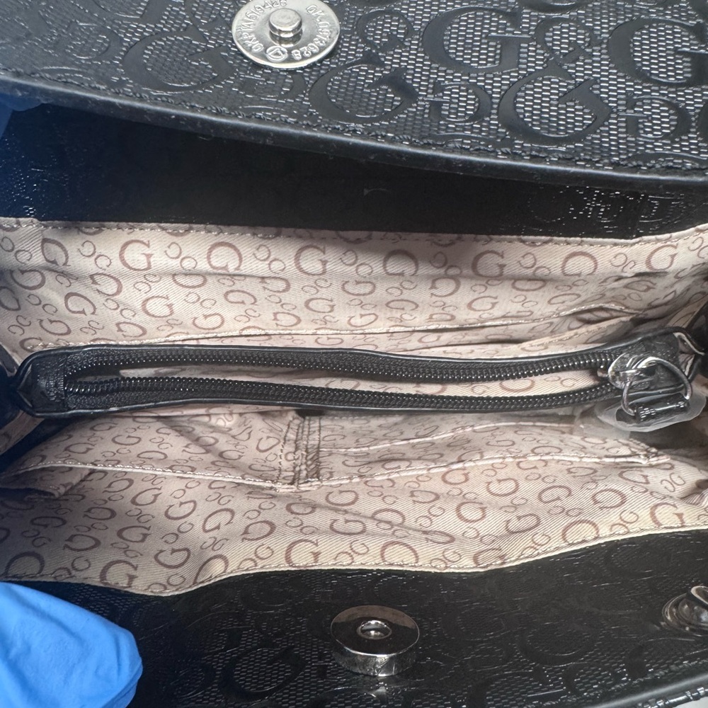 Guess Black Monogram Tote Bag - Picture 15 of 17